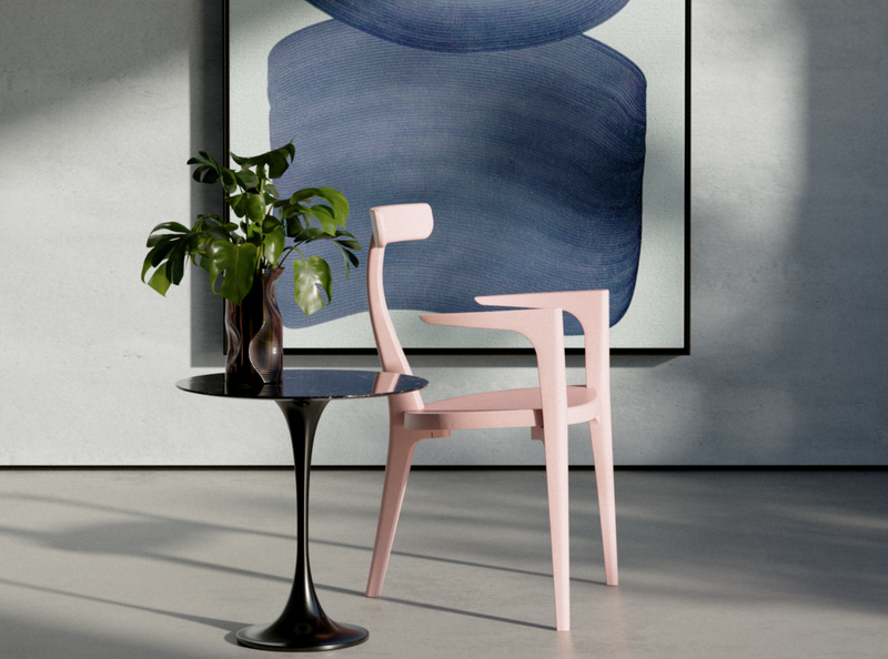Chaise Beluga Rose
