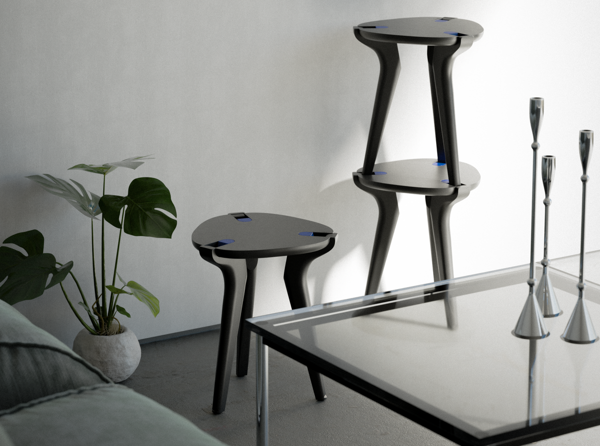 Tabouret Baiji Noir