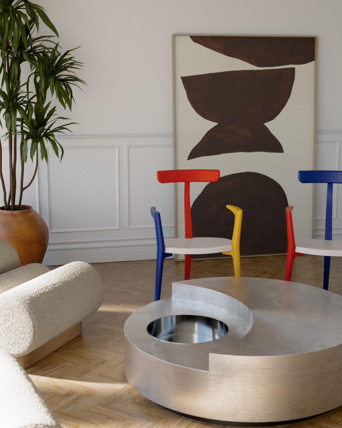 Chaise Beluga Mondrian