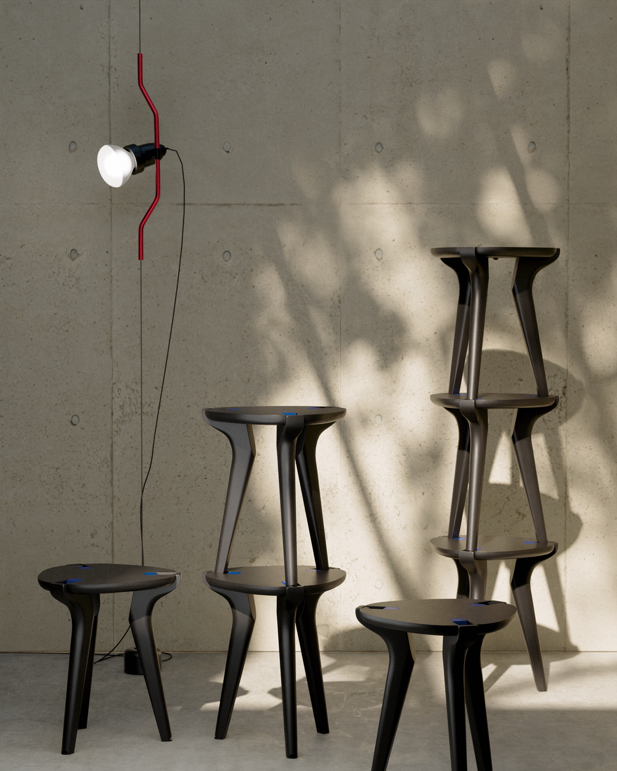 Tabouret Baiji Noir
