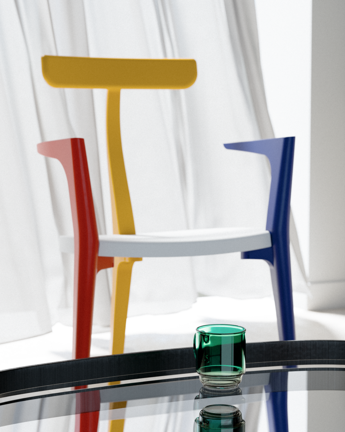 Chaise Beluga Mondrian